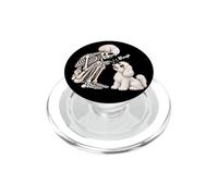 Divertente scheletro maltese Boop Halloween amante dei cani mamma PopSockets PopGrip per MagSafe