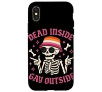 Divertente scheletro orgoglio citazione LGBTQ+ Queer design estetico Custodia per iPhone X/XS