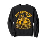 Divertente Scheletro spettrale Ti aspetta Halloween Felpa