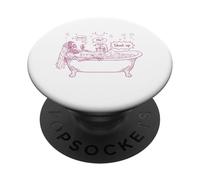 Divertente scheletro sposa vasca da bagno anti San Valentino divorzio partito PopSockets PopGrip Adesivo