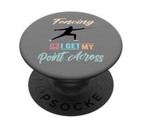 Divertente Scherma Ho capito il mio punto di vista Scherma PopSockets PopGrip Adesivo