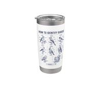 Divertente scherzo birdwatcher birdwatching, Come identificare gli uccelli Bicchiere termico in acciaio inox doppia parete