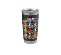 Divertente scherzo birdwatcher birdwatching, Come identificare gli uccelli Bicchiere termico in acciaio inox doppia parete