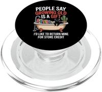 Divertente scherzo invecchiante crescente vecchio ritorno gatto vasca scherzo donne uomini PopSockets PopGrip per MagSafe