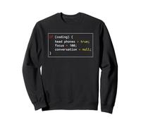 Divertente Scherzo Programmazione Computer Se Coding Cuffie Focus Felpa