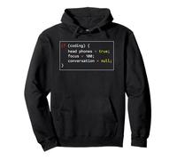 Divertente Scherzo Programmazione Computer Se Coding Cuffie Focus Felpa con Cappuccio