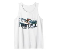 Divertente Scherzo sulla gravità degli Sci, Amanti dello Snowboard, Uomini, Donne e Bambini Canotta