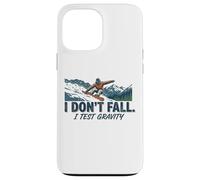 Divertente scherzo sulla gravità degli sci, amanti dello snowboard, uomini, donne e bambini Custodia per iPhone 13 Pro Max