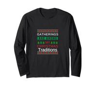 Divertente scherzo sulla tradizione natalizia 2025 | Incontri di famiglia di Natale Maglia a Manica