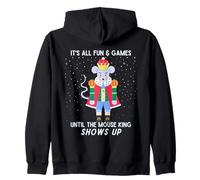 Divertente schiaccianoci Natalizio Mouse King Fun & Games Fino a Felpa con Cappuccio