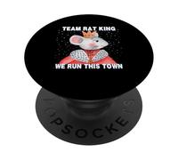 Divertente schiaccianoci Team Rat King We Run This Town Christmas PopSockets PopGrip Adesivo