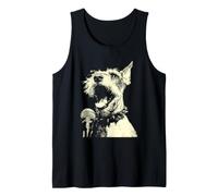Divertente Schnauzer Che Canta Punk Cane Rocker Grunge Musica Animale Canotta