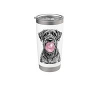 Divertente Schnauzer gigante che soffia gomma da masticare Bicchiere termico in acciaio inox doppia parete