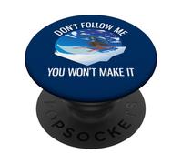 Divertente sci alpino non seguirmi, non ce la farai PopSockets PopGrip Adesivo