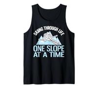 Divertente Sci Alpino Trough Vita Un Pendio alla Volta Canotta