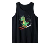 Divertente Sci T-Rex Che scia Canotta