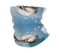 Divertente sciarpa con stampa di delfini, sciarpa per il freddo, scaldacollo invernale antivento per uomini e donne