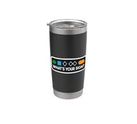 Divertente sciatore di sci Snowboard Qual è il tuo segno Scherzo sullo snowboard Bicchiere termico in acciaio inox doppia parete