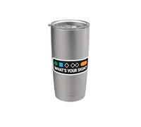 Divertente sciatore di sci Snowboard Qual è il tuo segno Scherzo sullo snowboard Bicchiere termico in acciaio inox doppia parete