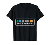 Divertente sciatore di Sci Snowboard Qual è Il Tuo Segno Scherzo sullo Snowboard Maglietta con Stampa Grafica Economica, Uomo, Nero, S