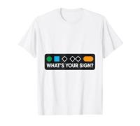 Divertente sciatore di Sci Snowboard Qual è Il Tuo Segno Scherzo sullo Snowboard Maglietta con Stampa Grafica Economica, Uomo, Bianco, L