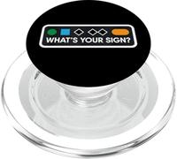 Divertente sciatore di sci Snowboard Qual è il tuo segno Scherzo sullo snowboard PopSockets PopGrip per MagSafe