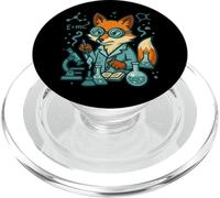 Divertente scienza Fox Chemist Lab Nerd Opera d'arte PopSockets PopGrip per MagSafe