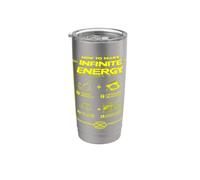 Divertente Scienza Sarcasmo Ipotesi Infinite Energy Loop Cat Bicchiere termico in acciaio inox doppia parete