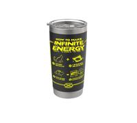 Divertente Scienza Sarcasmo Ipotesi Infinite Energy Loop Cat Bicchiere termico in acciaio inox doppia parete