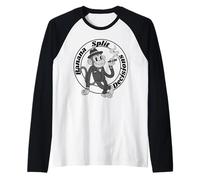 Divertente Scimmia Gangster Vintage Stile Cartone Animato Maglia con Maniche Raglan
