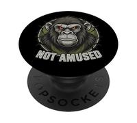 Divertente scimmia scontrosa animale design regalo per uomini, donne e bambini PopSockets PopGrip Adesivo