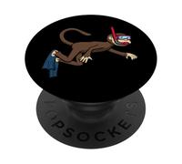 Divertente scimmia snorkeling cartone animato design carino animale ARA PopSockets PopGrip Adesivo