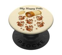Divertente scoiattolo I Require Snacks Animale Ragazzi Ragazze Bambini PopSockets PopGrip Adesivo