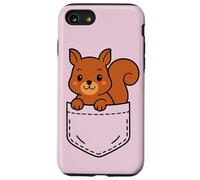 Divertente scoiattolo tascabile con animali della foresta Custodia per iPhone SE (2020) / 7 / 8
