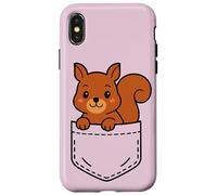 Divertente scoiattolo tascabile con animali della foresta Custodia per iPhone X/XS
