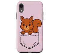 Divertente scoiattolo tascabile con animali della foresta Custodia per iPhone XR