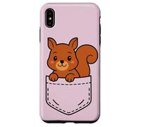 Divertente scoiattolo tascabile con animali della foresta Custodia per iPhone XS Max