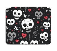 Divertente scolapiatti per piatti con teschio e cuore, con tappetino antiscivolo assorbente in terra di diatomee, accessori da cucina, 60 x 50 cm