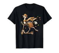 Divertente Scooter Autunnale Struzzo Ringraziamento Donna Uomo Bambini Maglietta