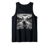 Divertente Scottish Terrier Selfie UFO Astronave Aliena Amante dei Cani Canotta