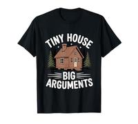 Divertente Scritta Tiny House Home Maglietta