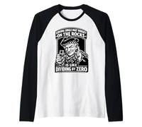 Divertente Scritta Whisky on The Rocks Servire Old Shotte Maglia con Maniche Raglan