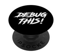 Divertente Scrum Agile DevOps QA Testing - Debug questo! PopSockets PopGrip Adesivo
