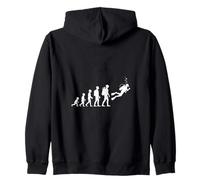 Divertente Scuba Diver Evolution Immersioni Felpa con Cappuccio