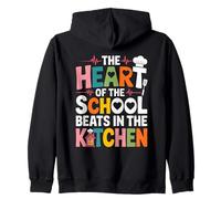 Divertente Scuola Cucina Cuore Chef Amore Cuoco Personale Felpa con Cappuccio
