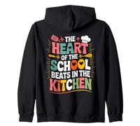 Divertente Scuola Cucina Cuore Chef Amore Cuoco Personale Felpa con Cappuccio