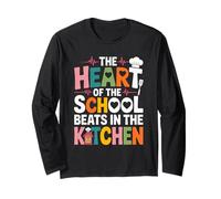 Divertente Scuola Cucina Cuore Chef Amore Cuoco Personale Maglia a Manica