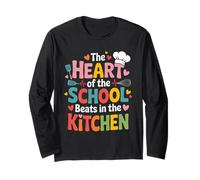 Divertente Scuola Cucina Cuore Chef Amore Cuoco Personale Maglia a Manica