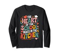 Divertente Scuola Cucina Cuore Chef Amore Cuoco Personale Maglia a Manica