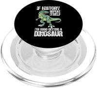 Divertente se la storia si ripete sto ottenendo dinosauro | T-Rex PopSockets PopGrip per MagSafe